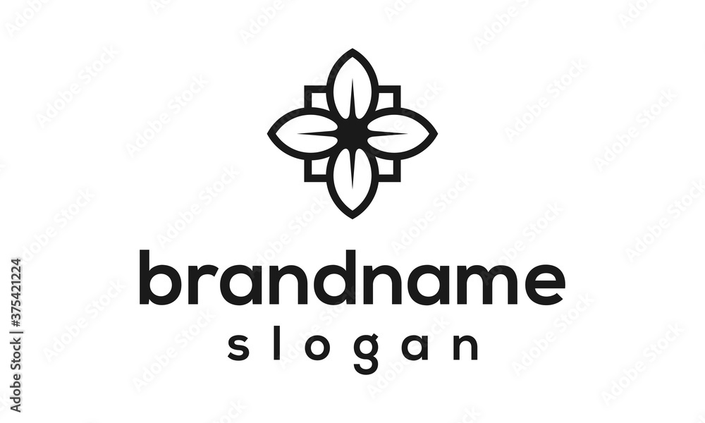 Modern flower logo design vector Modern flower logo design vector