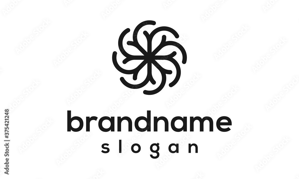 Modern flower logo design vector Modern flower logo design vector