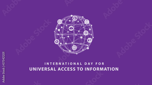 International Day for Universal Access to Information. Vector Illustration