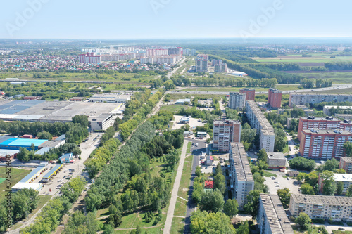 Panorama of the Kirovsky district, the city of Novosibirsk