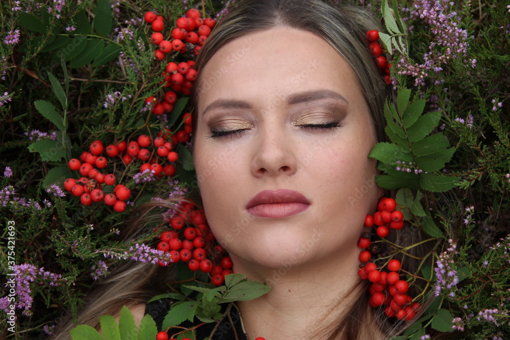 Portrait and Berries Portrait and Berries