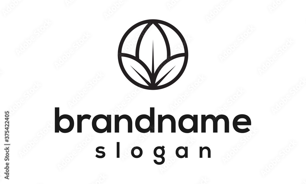 Modern leaf logo design vector