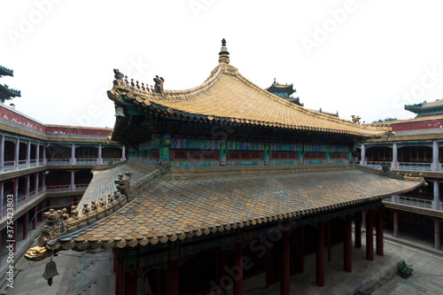 Tibetan hall in landscape architecture of an ancient temple, Chengde, Mountain Resort, north china