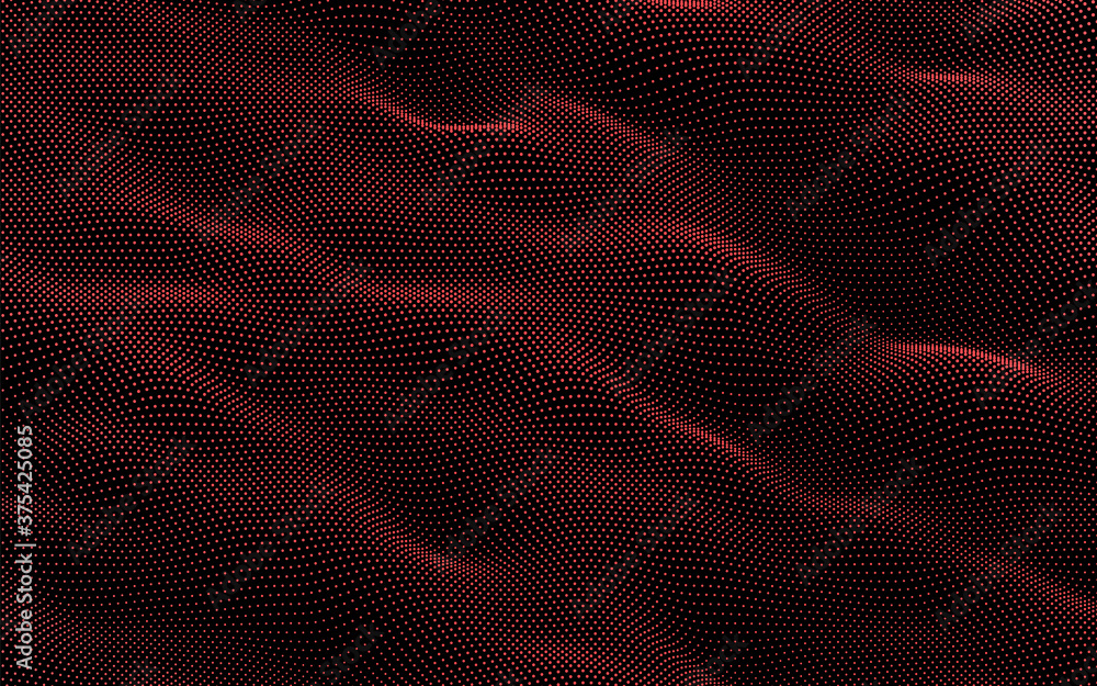Particle wave background. Abstract dynamic mesh. Big data technology. Vector grid illustration. Particle wave background. Abstract dynamic mesh. Big data technology. Vector grid illustration.
