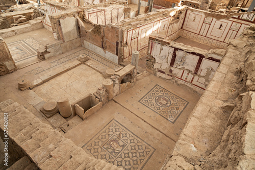 Obraz na plátne Remains of Roman houses known as Terrace Houses, in the ancient city of Ephesus,