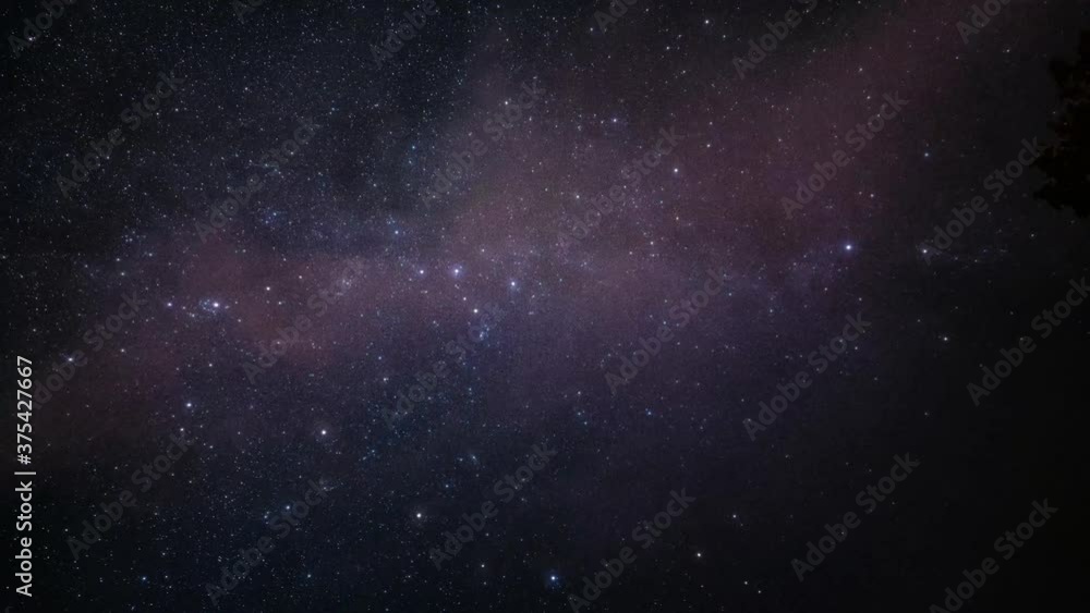 Timelapse of stars and milkyway over the trees at night. Beautiful timelapse of milkyway. Starfall. Timelapse of stars and milkyway over the trees at night. Beautiful timelapse of milkyway. Starfall.