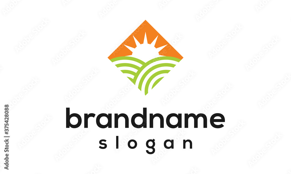 Sun Farm logo design vector Sun Farm logo design vector