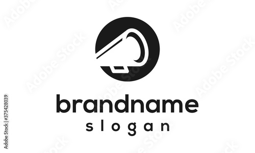 Modern speaker sound logo design vector