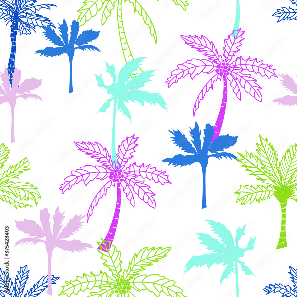 Palm tree vector repeat pattern. Palm tree vector repeat pattern.