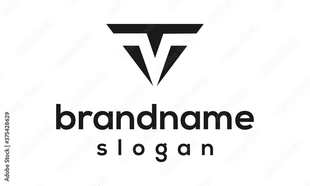 Letter T triangle logo design vector Letter T triangle logo design vector