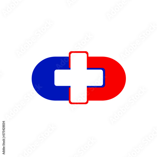 Doctor plus illustration design health care and medical symbols Pharmacy and clinic symbols.