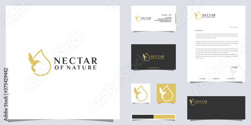 Nectar of nature logo and brand identity design