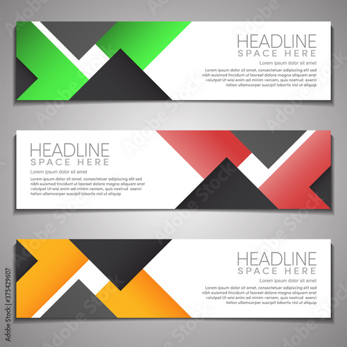 Banner Background Modern Company Business Header Footer Template Design Web Horizontal