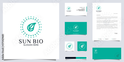 Sun bio logo and brand identity design