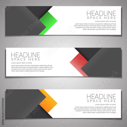 Banner Background Modern Company Business Header Footer Template Design Web Horizontal