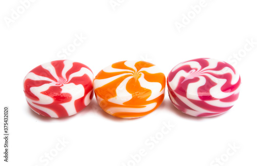 milk fruit lollipops isolated