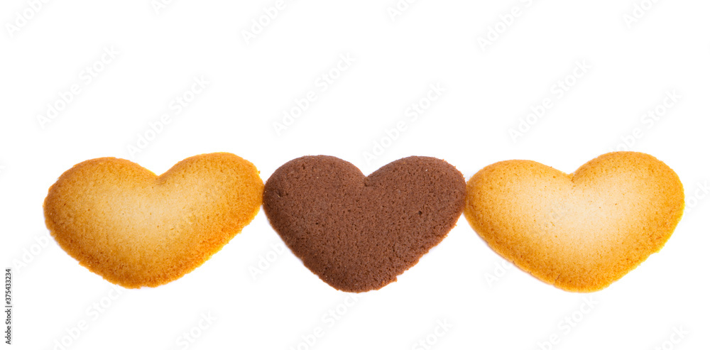 Cookie hearts isolated Cookie hearts isolated