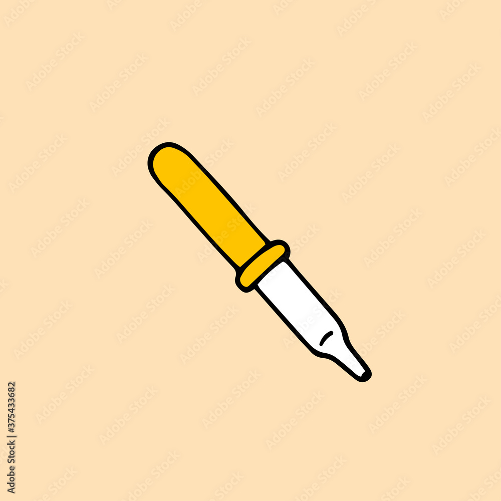 Doodle pipette. Vector illustration. Freehand pencil drawing Doodle pipette. Vector illustration. Freehand pencil drawing