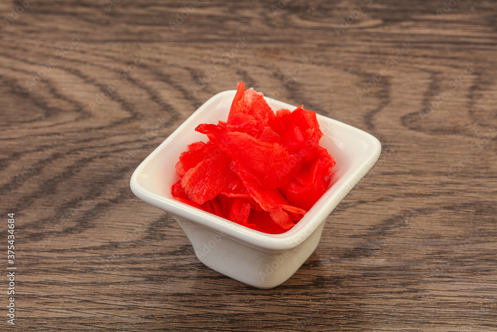 Asian cuisine marinated ginger root Asian cuisine marinated ginger root