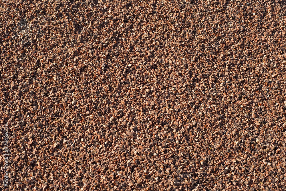 Drainage systems from small pebbles. Garden drainage for plants and trees. Red stones for roads and flower beds. Drainage systems from small pebbles. Garden drainage for plants and trees. Red stones for roads and flower beds.