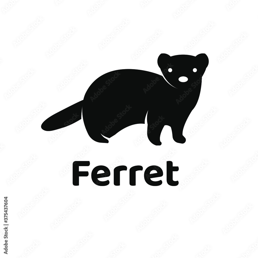 Obraz premium Ferret Logo Full Color Change in Vector