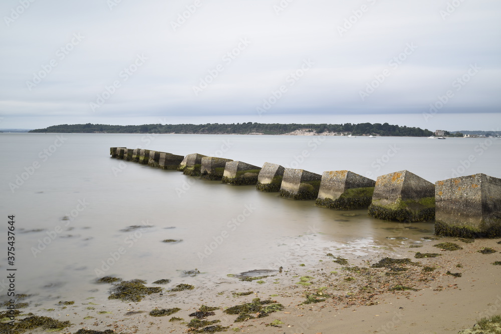 Obraz premium World War defence at Studland Bay in Dorset, near Corfe Castle
