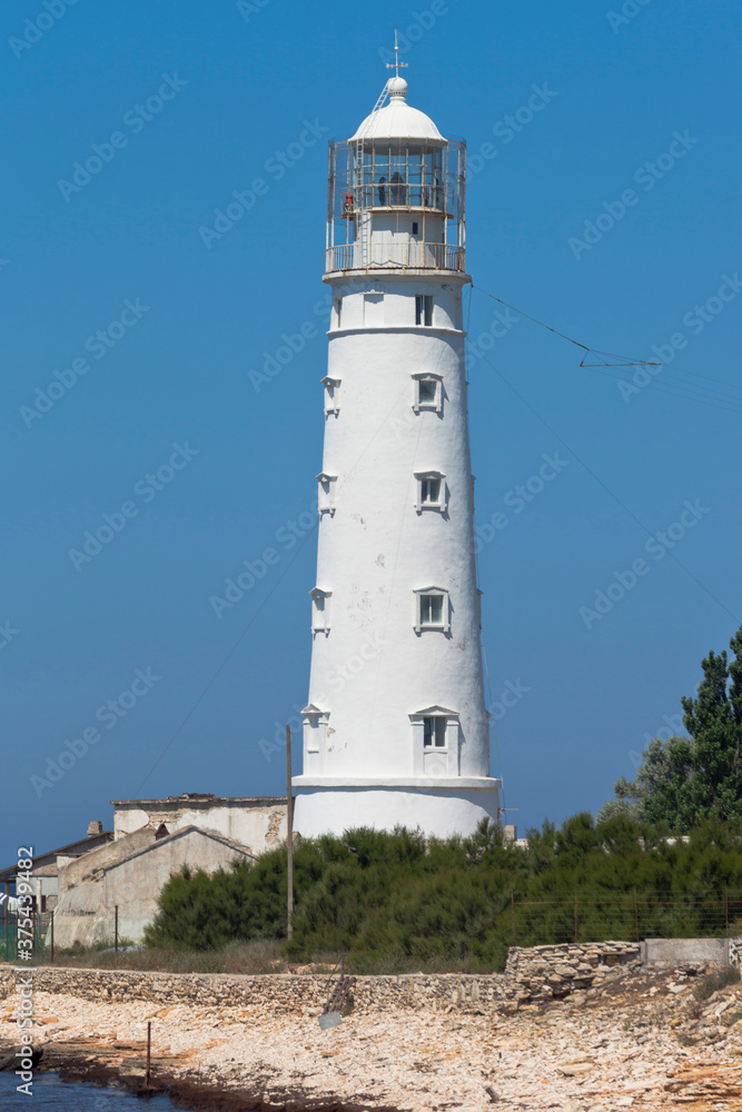 Tarkhankutskiy lighthouse close up, Crimea