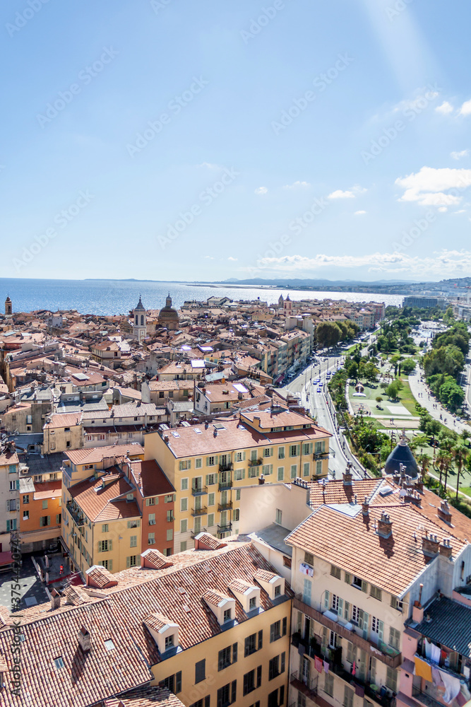 Panorama à 360° depuis le clocher de la tour saint François à Nice