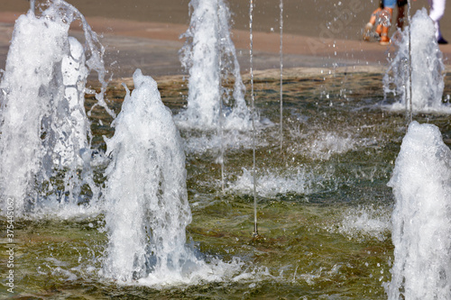 Background from homogeneous fountains on a clear sunny day.