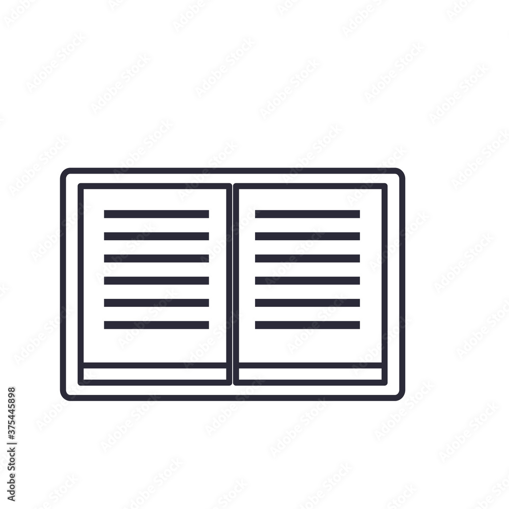 open book line style icon vector design open book line style icon vector design