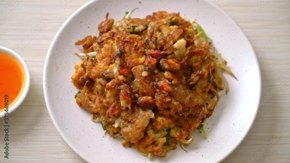 Crispy Fried Mussel Pancake or Mussel Omellette Crispy Fried Mussel Pancake or Mussel Omellette