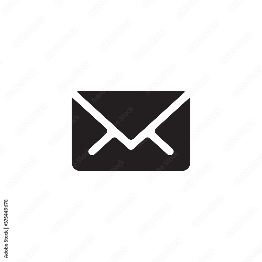 Envelope Email Icon On White Background Envelope Email Icon On White Background