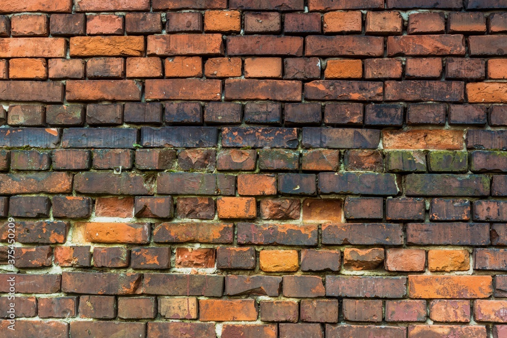 Background reddish brick wall of old building Background reddish brick wall of old building