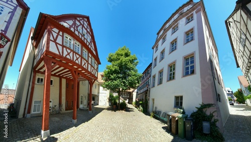 Heppenheim an der Bergstraße, historische Altstadt, Hessen, Deutschland, Panoramafoto photo