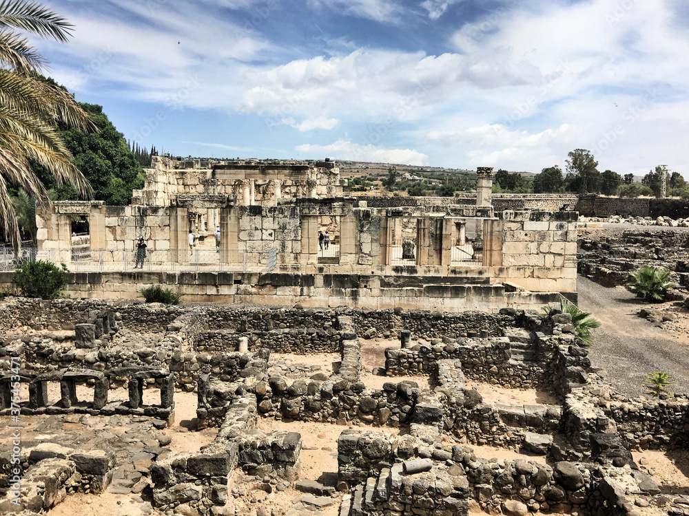 The ruins on Capernaum in israel