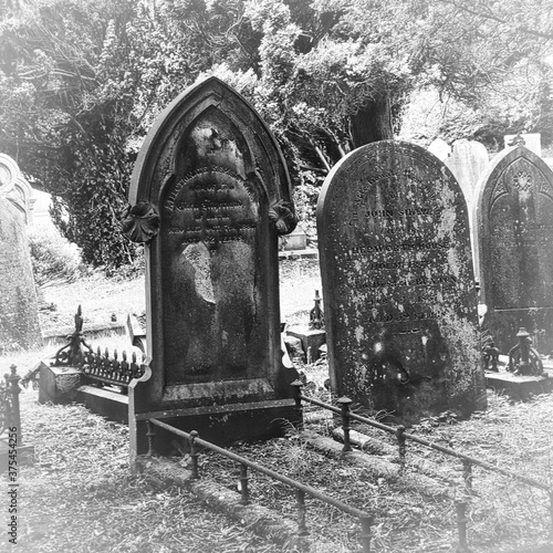 Old graves on abandoned cementary