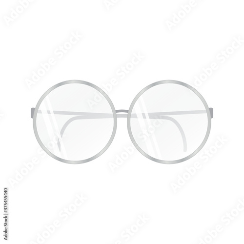 Round Eye Glass Frame Vector Illustration Background