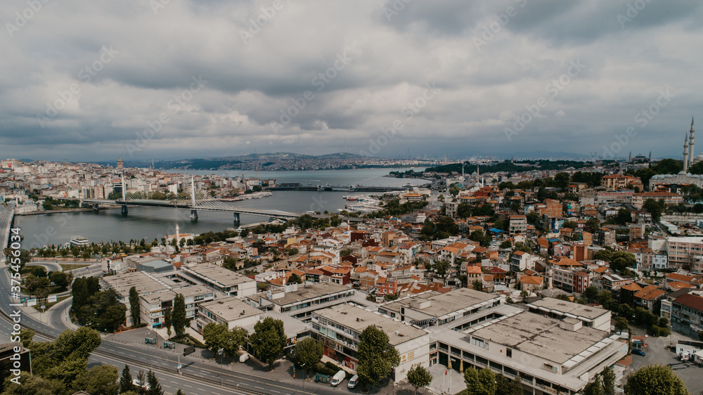 Obraz premium İstanbul Golden Horn arial view