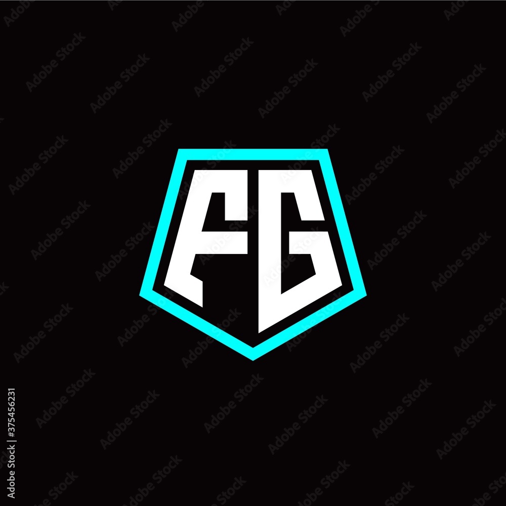 Initial F G letter with polygon modern style logo template vector Initial F G letter with polygon modern style logo template vector
