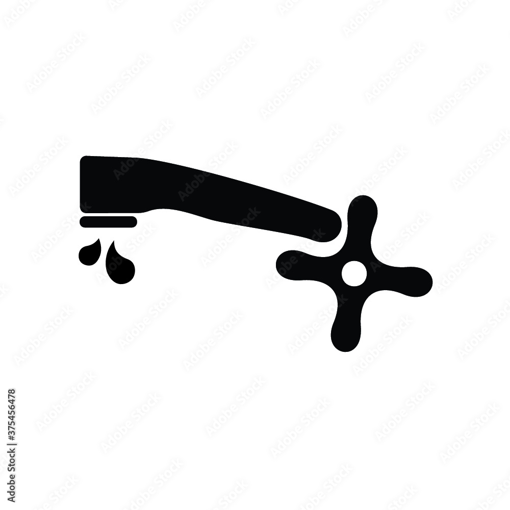 Faucet vector icon. Tap sign. Bathroom symbol Faucet vector icon. Tap sign. Bathroom symbol