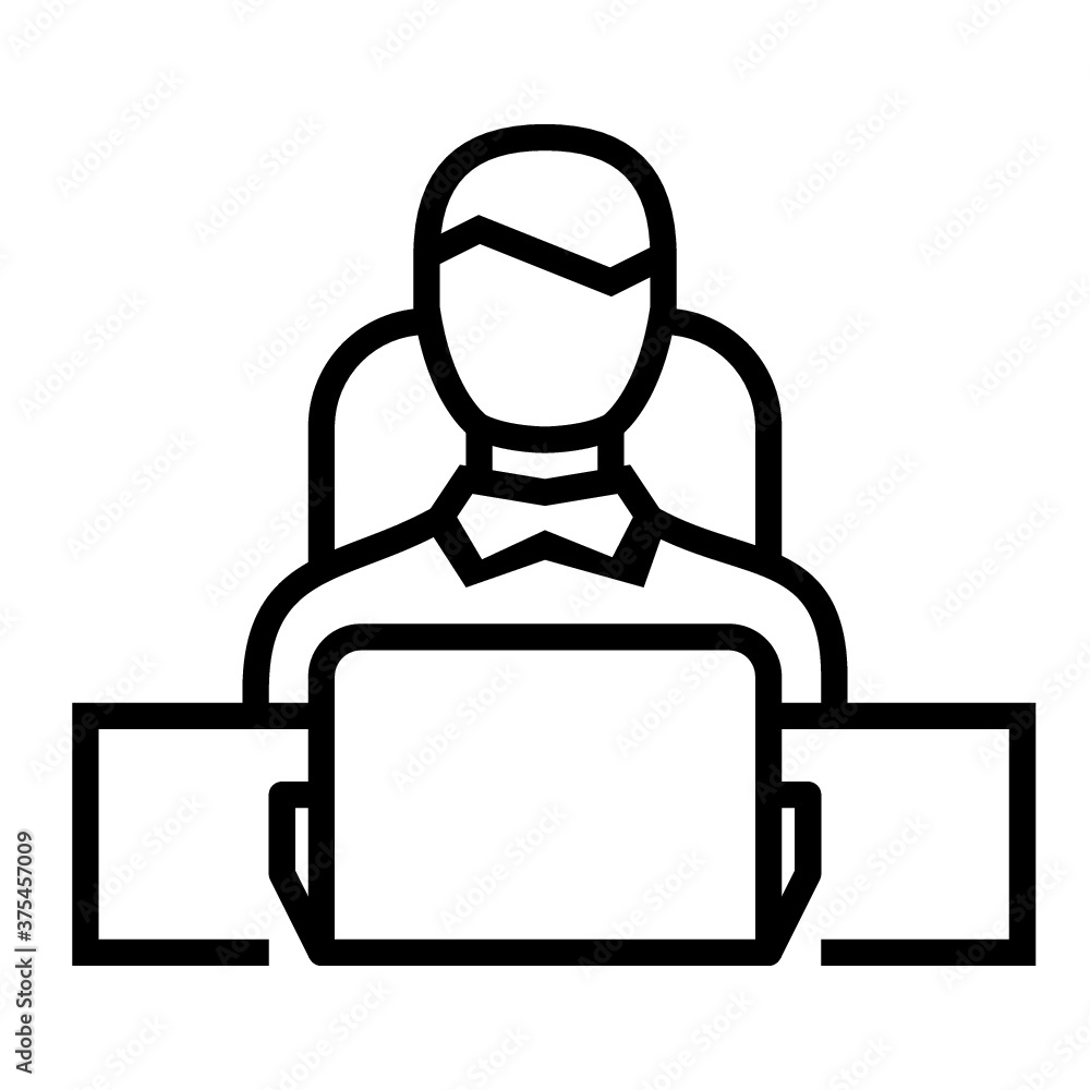Video conference Icon Vector.