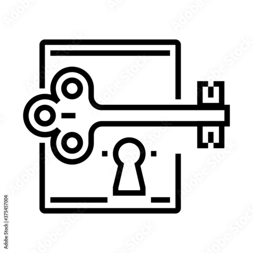 Key in Keyhole Icon