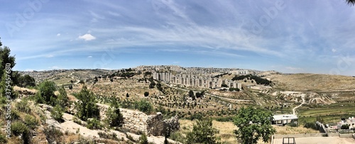 A panoramic view of Bethlehem in Israel