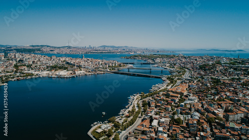   stanbul Golden Horn arial view 