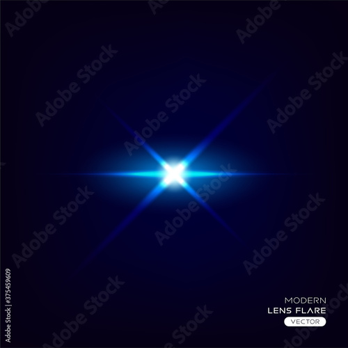 Modern Lens Flare effect vector illustration