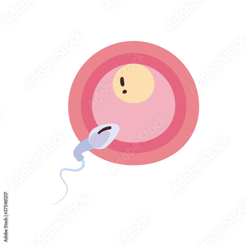 fertilization free form style icon vector design
