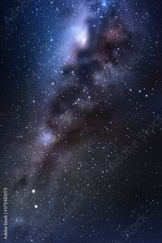 Night starry sky and Milky Way. Stars and nebula. Space background