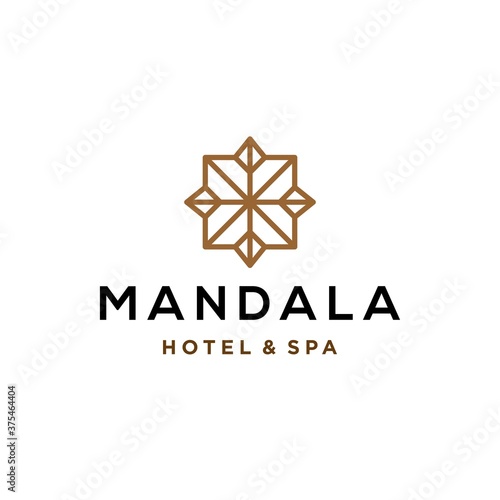 Abstract mandala flower swirl logo icon vector design. Elegant premium ornament vector logotype symbol. logo for hotel,spa,salon, and atelier