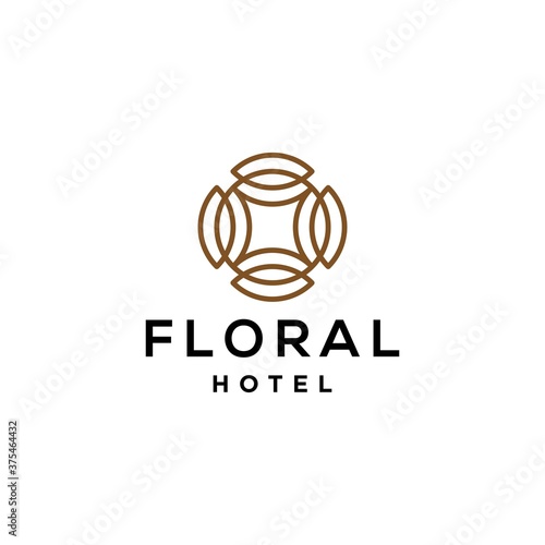 Abstract mandala flower swirl logo icon vector design. Elegant premium ornament vector logotype symbol. logo for hotel,spa,salon, and atelier