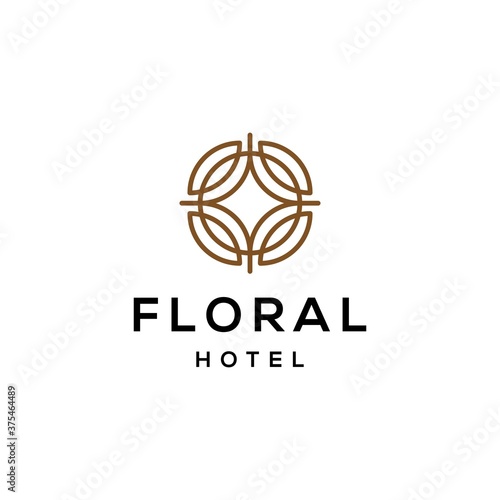 Abstract mandala flower swirl logo icon vector design. Elegant premium ornament vector logotype symbol. logo for hotel,spa,salon, and atelier